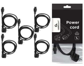 5x KABEL PRZEWÓD ZASILĄJACY DO LAPTOPA NOTEBOOKA KOMPUTERA koniczynka 1 m