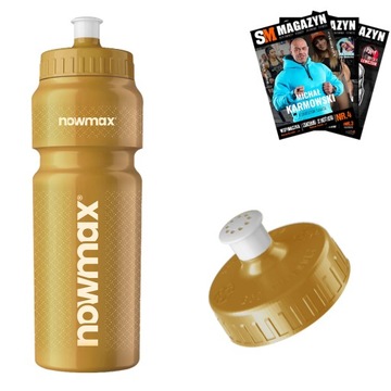 nowmax BIDON NA WODĘ ROWEROWY USTNIK SPORTOWY SZCZELNY PORĘCZNY 750 ml