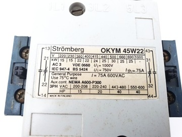STYCZNIK STYCZNIKI ABB STROMBERG OKYM 45W22