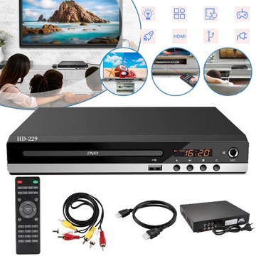 ODTWARZACZ HD DVD/CD/VCD Z HDMI, SKALOWANIE 1080P, ODTWARZACZE CD DO DOMU
