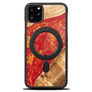 Pouzdro Bewood Unikátní pro iPhone 11 Pro Max Neonové Paříž s MagSafe
