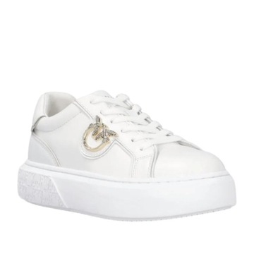 PINKO - Sneakersy Yoko z plakietką Love Birds White 41