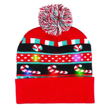 ЗИМНЯЯ ШАПКА С ПОМПОНОМ КРАСНАЯ ЖЕНСКАЯ МУЖСКАЯ ШАПКА FUNNY BOYS'