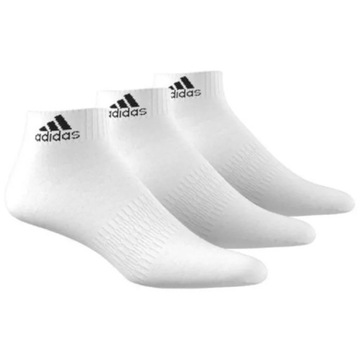 3 x oryginalne białe krótkie skarpetki Adidas rozmiar M 40-42 3-pak skarpet