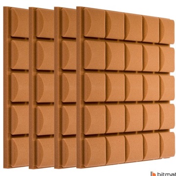 SOUND SOUNDING Поролоновый коврик, акустические декоративные панели, коричневая губка, 1 м2