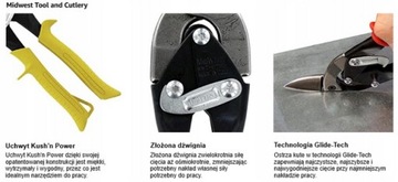 Ножницы MIDWEST для листового металла, сталь, прямые, правые