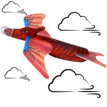 Piankowy Samolot Dinozaur W Kolorze Czerwonym RZUTKA STYROPIANU