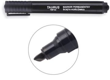 Marker permanentny Ścięty Taurus TMP-02 CZARNY
