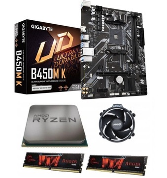 GIGABYTE B450M K + RYZEN 5 3500 + 16GB 3200 DDR4