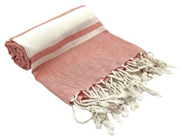 FOUTA PAREO RĘCZNIK Z FRĘDZLAMI PLAŻA SAUNA SPA 100% BAWEŁNA 95x195