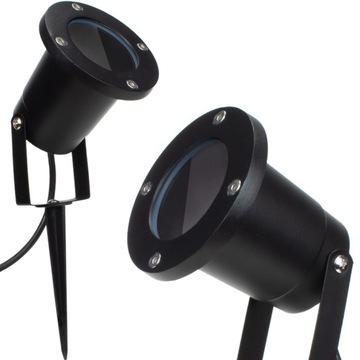 LAMPA OGRODOWA CZARNA DEKOCYJNA DO DRZEW KRZEWÓW ROŚLIN Z PRZEWODEM 230V