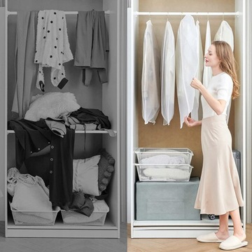 БОЛЬШОЙ ЧЕХОЛ ДЛЯ ОДЕЖДЫ КОСТЮМ ПАЛЬТО РУБАШКА