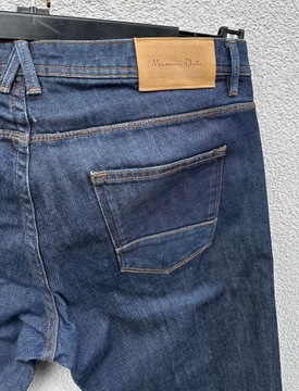 Massimo Dutti 40 stylowe granatowe spodnie jeansowe