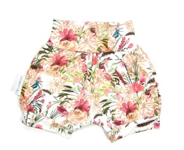 KRÓTKIE SPODENKI NA LATO BLOOMERSY onesize M 86, 92, 98, 104 bukiety