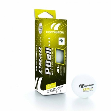 МЯЧИ P-BALL ITTF, БЕЛЫЕ, 3 ШТ. КОРНИЛО