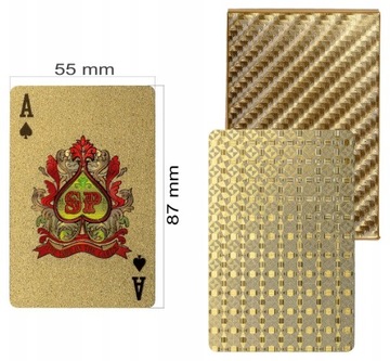 ЗОЛОТЫЕ ИГРОВЫЕ КАРТЫ ЗОЛОТЫЕ ПЛАСТИКОВАЯ КОЛОДА 54