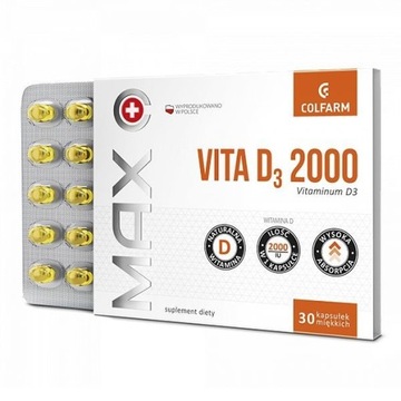 Max Vita D3 2000 30 kaps. witamina D dorośli