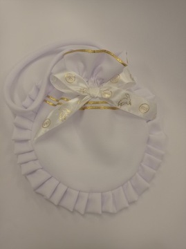 Плоский мешочек с золотом для Святого Причастия. белая сумка из жоржета для Альба