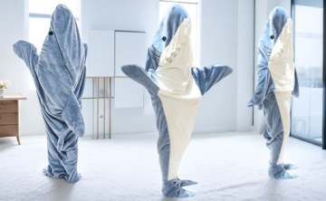 НОВЫЙ СПАЛЬНЫЙ МЕШОК-ОДЕЯЛО SHARK ДЛЯ ВЗРОСЛЫХ 140*190 СМ, XL, Высота 160-166 СМ