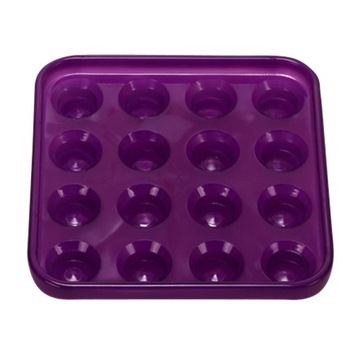 Прочный пластиковый лоток для шаров для снукера или бильярда вмещает 16 фиолетовых шаров.