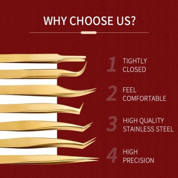 Пинцет для наращивания ресниц, 1 шт.