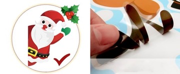 РОЖДЕСТВЕНСКИЕ НАКЛЕЙКИ НА ОКНА, МЕБЕЛЬ, ВИТРАЖИ, ФОЛЬГА, набор XXL - гномы