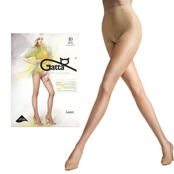 Rajstopy Gatta Laura 10 den lycra 5-XL VISONE