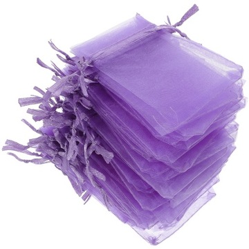 Torebka Prezentowa Organza Lawenda 50 Szt