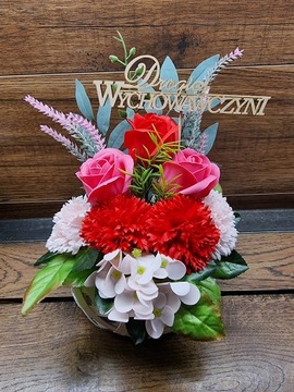 Мыло цветы букет розы гортензия для ЖЕНСКОГО ПОДАРОЧНОГО ТОППЕРА НА ДЕНЬ МАТЕРИ