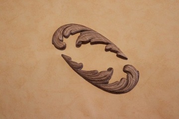 Dekor 14x5cm, ornament, sztukateria 2szt- D107