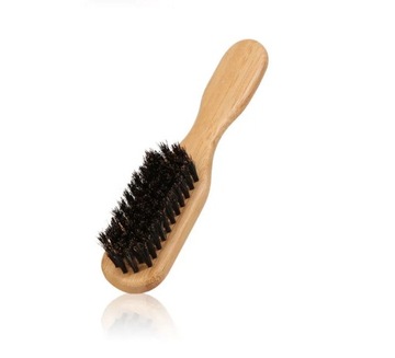 Wood Handle Boar Bristle Cleaning Brush Hairdressing Beard Brush Anti