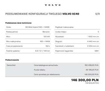 Volvo XC40 2026 VOLVO XC40 B3 CORE l rata od 890 zł miesięcznie, zdjęcie 11