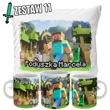 НАБОР КРУЖКА + ПОДУШКИ MINECRAFT ПОДАРОК ​​ХИТ НАЗВАНИЕ