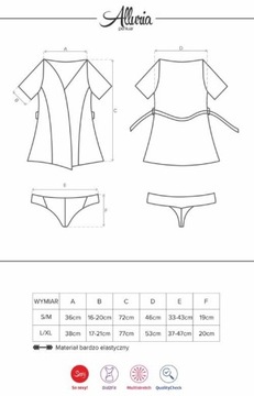 Прозрачные стринги-пеньюар Alluria s/m