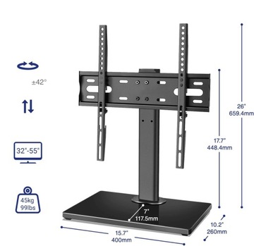 ПОДСТАВКА ДЛЯ ТЕЛЕВИЗОРА КРЕПЛЕНИЕ ДЛЯ ТЕЛЕВИЗОРА НОЖКА ДЛЯ ТЕЛЕВИЗОРА РЕГУЛИРОВКА 32–55 ДЮЙМОВ