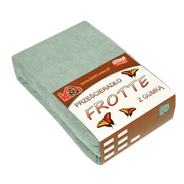 Prześcieradło frotte z gumką 200x220 oliwkowe KARO