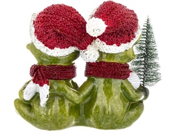 Декоративная статуэтка 9,5х11,5х8,5 см - Лягушки с елкой