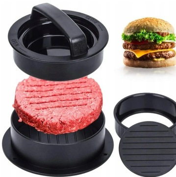 PRASA FORMA DO HAMBURGERÓW BURGERÓW KOTLETÓW NIEPRZYWIERAJĄCA 3w1 GRILL