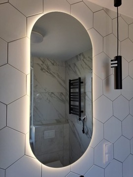 ОВАЛЬНОЕ ЗЕРКАЛО ДЛЯ ВАННОЙ 60x90 С ПОДСВЕТКОЙ ОВАЛ С ПОДСВЕТКОЙ LED ГЛАМУР