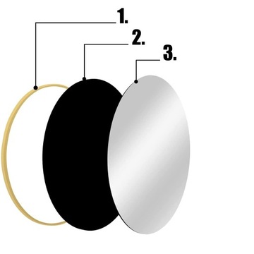 КРУГЛОЕ НАСТЕННОЕ ЗЕРКАЛО В ЗОЛОТОЙ РАМКЕ ВАННОЙ ДЛЯ ГОСТИНОЙ 60СМ