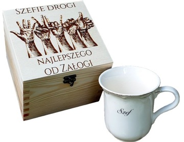 DZIEŃ SZEFA, KUBEK + ORAGNIZER ELEGANCKI ZESTAW