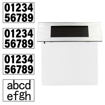 НОМЕР ДОМА С СОЛНЕЧНОЙ ЛАМПОЙ, СТАЛЬНОЙ СВЕТОДИОДНОЙ ПОДСВЕТКОЙ