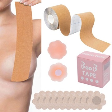 ЛЕНТА ДЛЯ ПОДЪЕМА ГРУДИ BOOB TAPE, ВЫРЕЗ С 12 СОСКАМИ