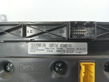 ALFA 147 00-10 PANEL ŘÍZENÍ REGULACE KNOFLÍKY VENTILACE OE 7353377750