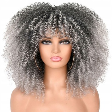 African explosive curly short wig 14inch