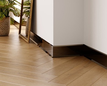 НАПОЛЬНАЯ ПЛАНКА F ГЛЯНЦЕВЫЙ ЧЕРНЫЙ ЦОКОЛ 6см