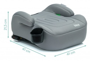 Сиденье Isofix для автомобиля I-size Deluxe с ручкой FilliKid серого цвета