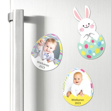 Magnesy ze zdjęciem Wielkanoc na prezent 6 sztuk