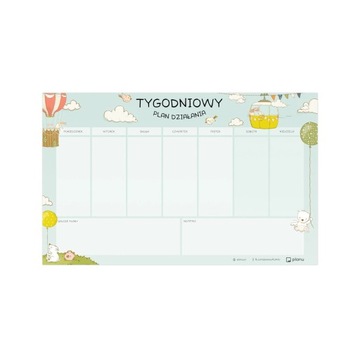 PLANER TYGODNIOWY ŚCIERALNY 40 x 25 cm|LODÓWKA