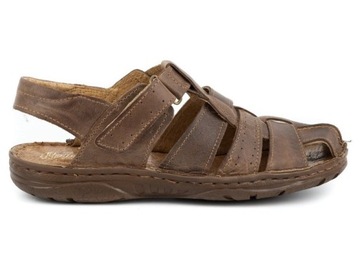 КОЖАНЫЕ САНДАЛИИ POLBUT 211 КОРИЧНЕВЫЕ 43